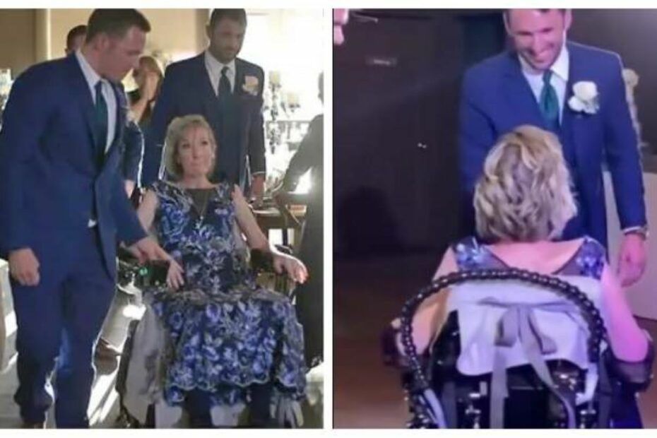 Celine Dion în scaun cu rotile la nunta fiului său