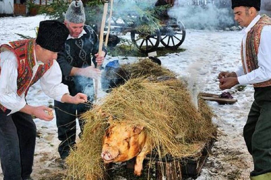 Tradiția tăierii porcului de Crăciun