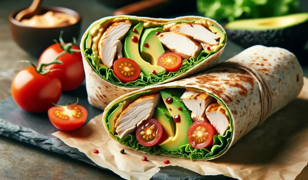 wrap cu pui si legume