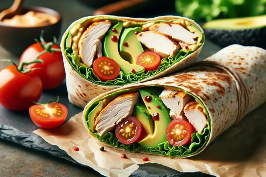 wrap cu pui si legume