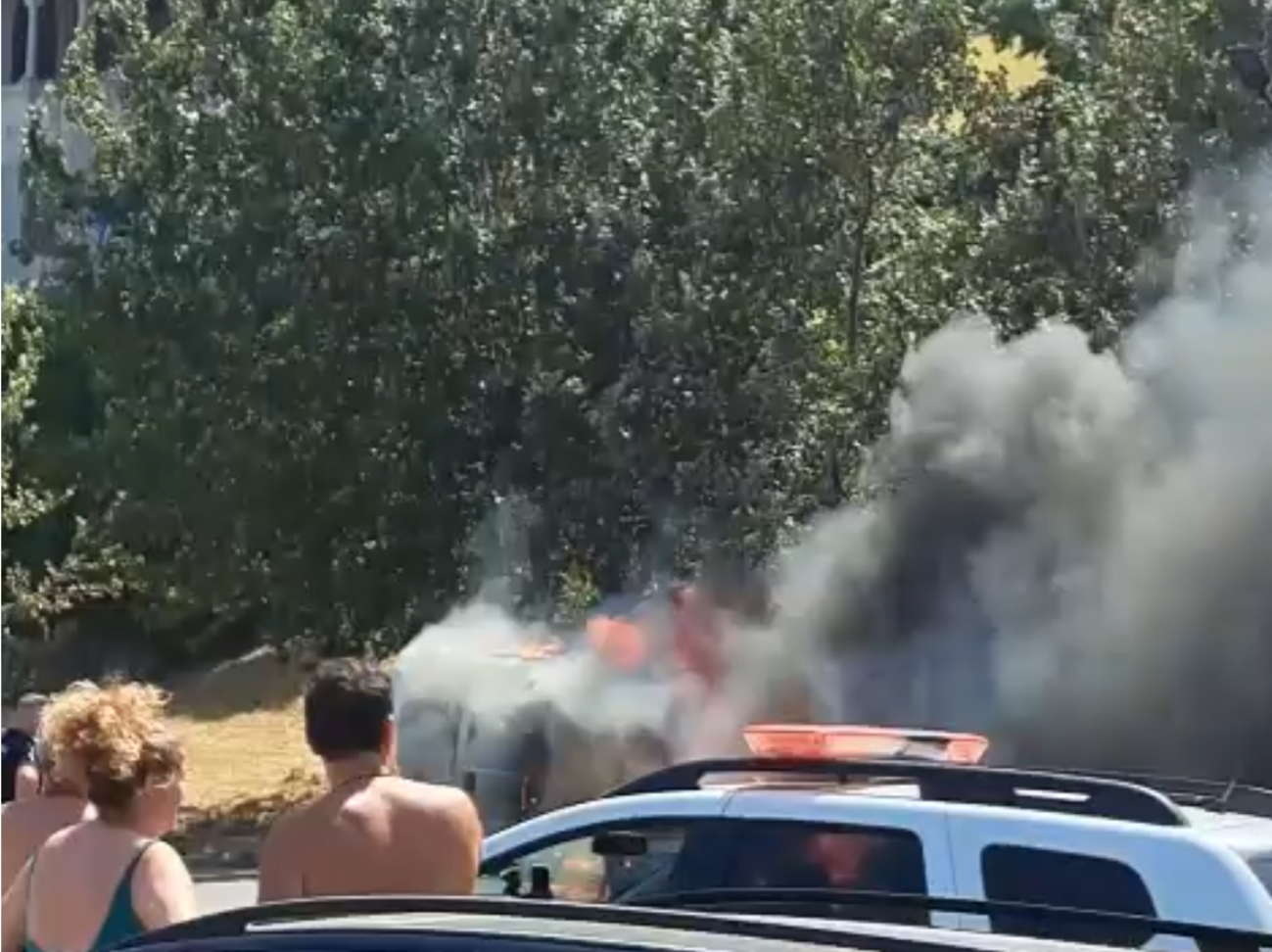 Incendiu în zona plajei Modern din Constanța